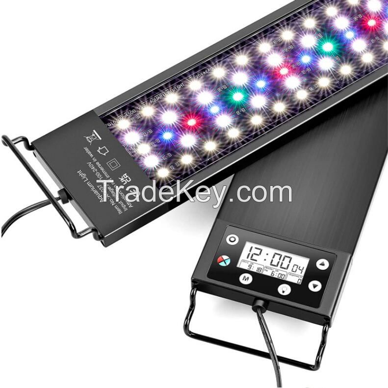 Full Spectrum LCD Blue Red RGB Green Smart Aquarium Lamp Fish Tank Light LED Planted Grow Aquarium Light