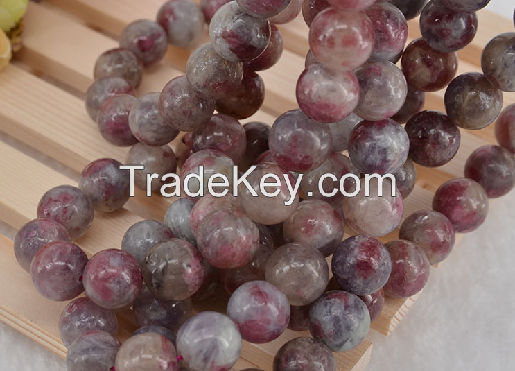 Factory price nature gemstone polish red tourmaline beads