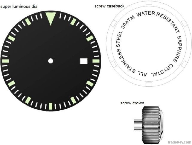 automatic diving watches diving watch  super luminous dial watch