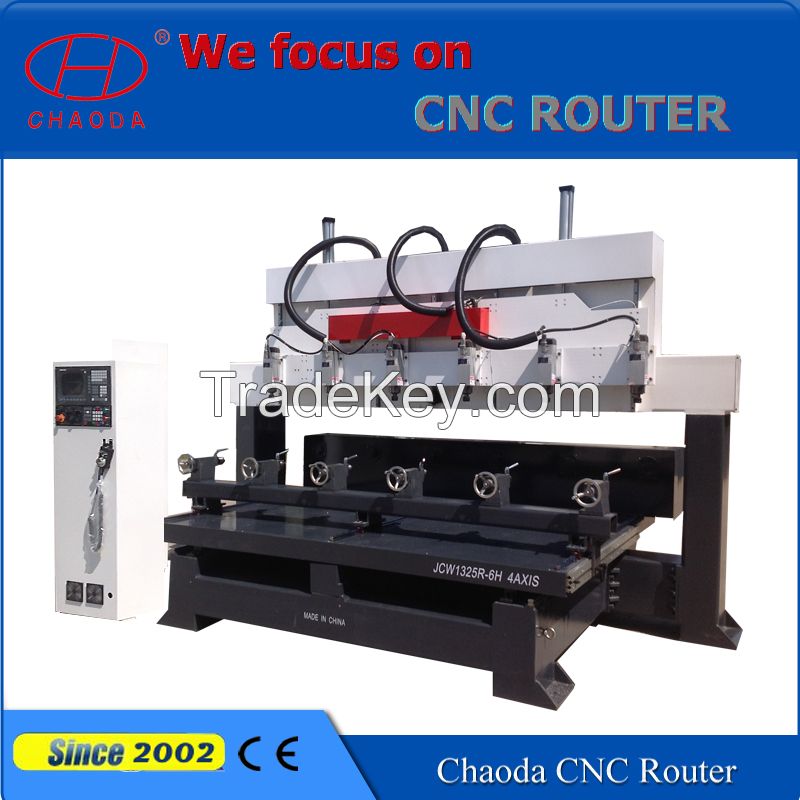 4 axis multi head cnc routers for woodworking