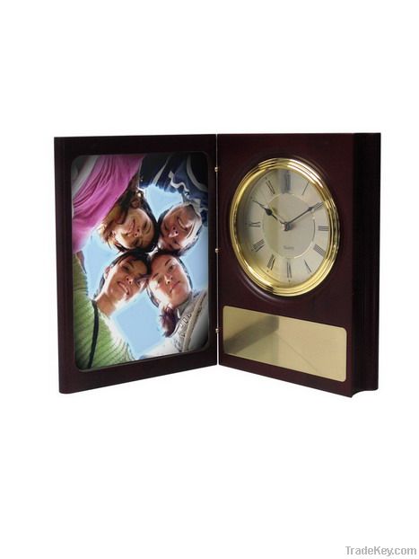 Wood book clock, non alarm