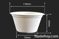 Biodegradable Tableware Bagasse Soup Bowls with Lid