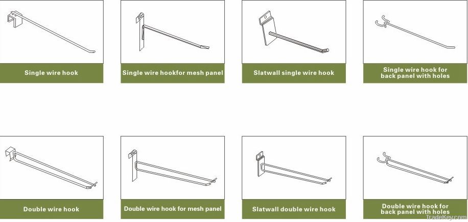 check out counter for supermarket use hooks