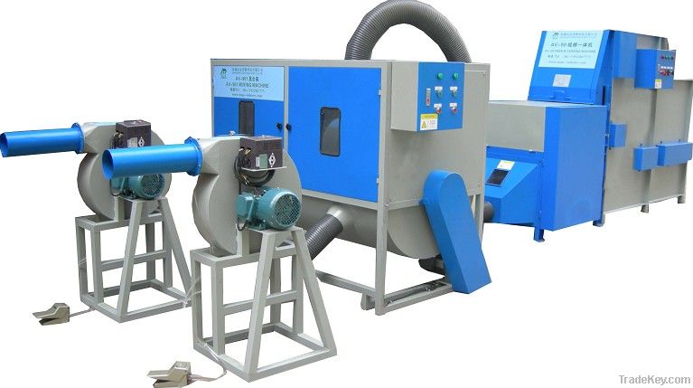 Fiber carding & cushion filling machine