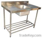 S/Steel Single Sink Bench