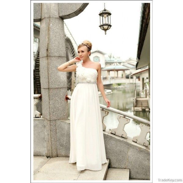 Hot sale white charming wedding dress