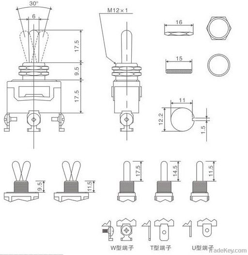 Industrial ON-OFF  toggle switch/rocker switch