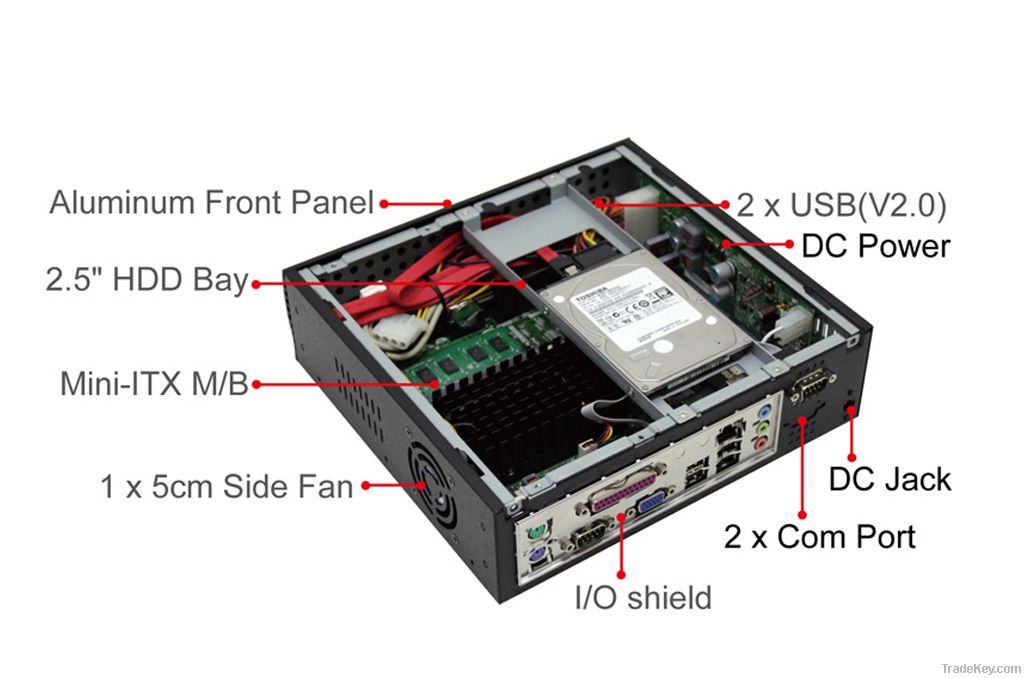 GA677 mini-ITX Case for Digital Signage