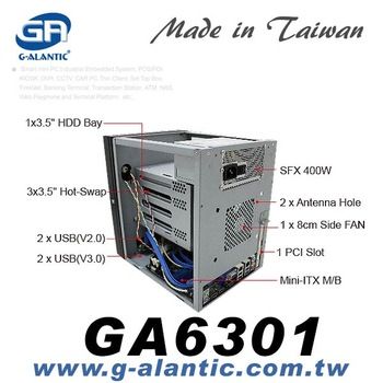GA6301-3 Bay Hot Swap Mini Server Case 