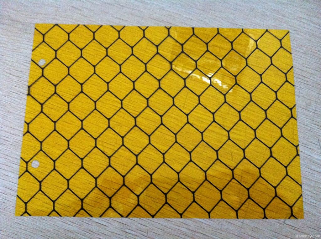 PVC antistatic film(transparent, yellow with grids)