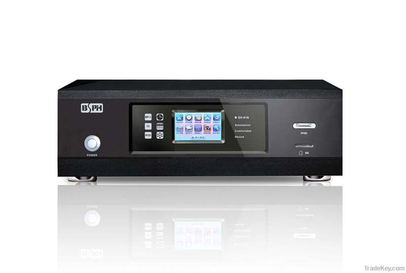 Multi room wifi / wireless control background music system amplifier