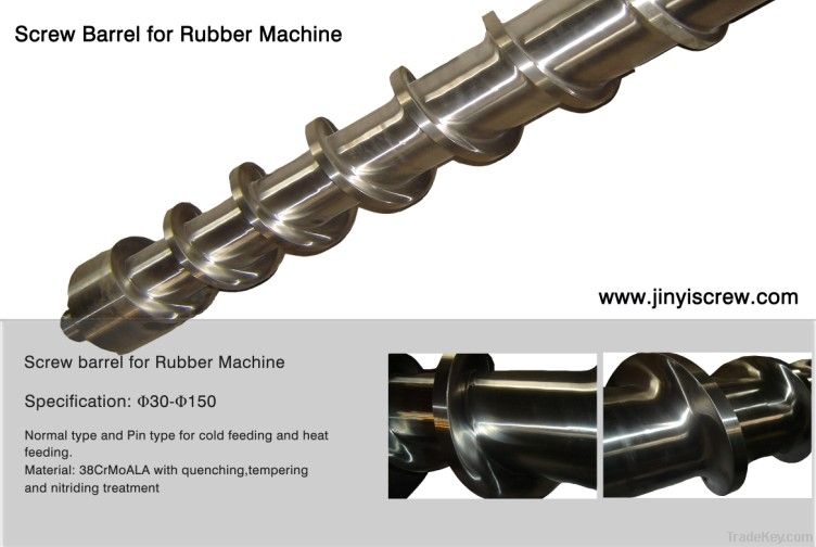 Jinyi screw and barrels for Rubber processing machine