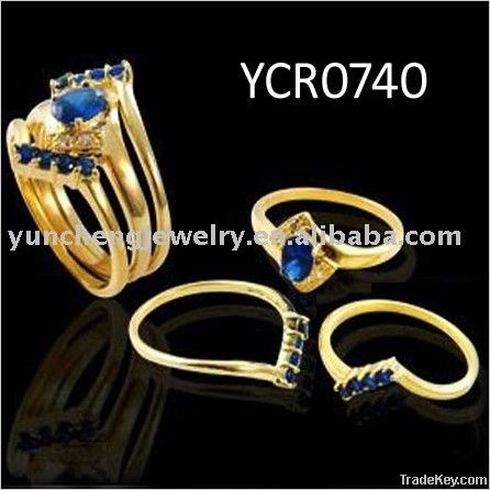 YCR0740 Fashion  gold plated ring set