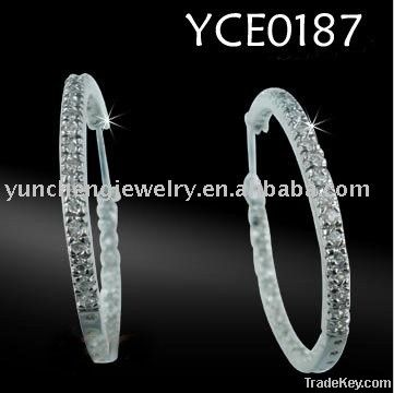 YCE0187 925 silver big hoop earring jewelry