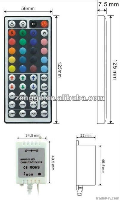 44-keys IR/RF RGB LED controller