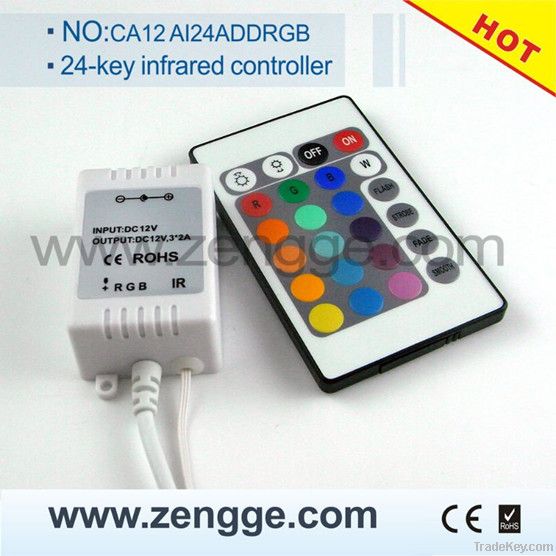 24-keys IR/RF RGB LED controller