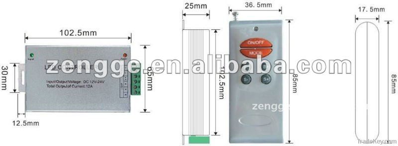 Aluminum6-keys RF RGB LED controller