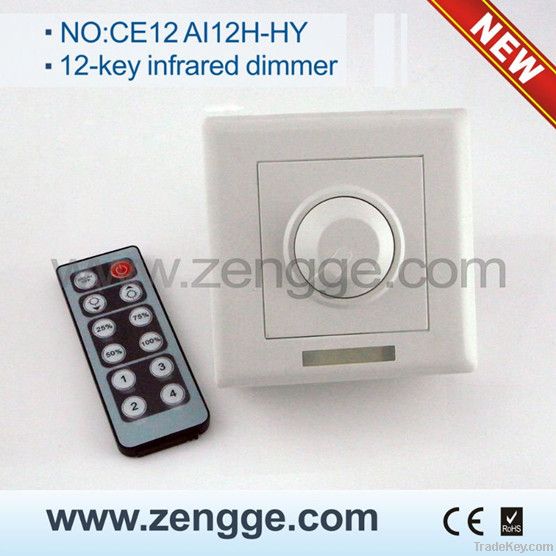 IR 12-key dimmer with remote control
