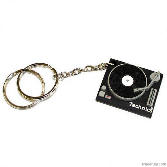 Classical CD Player PVC Keychains