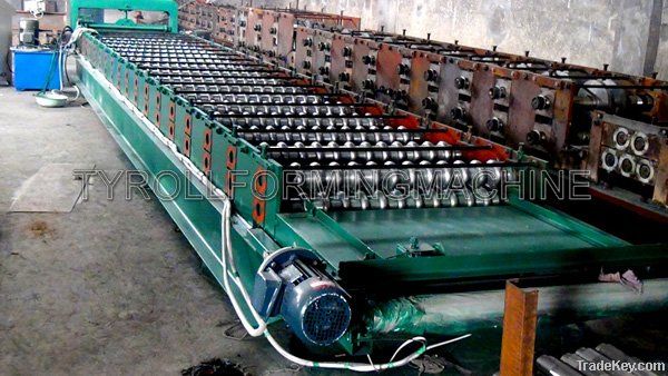 Corrugated sheet steel roofing making machine