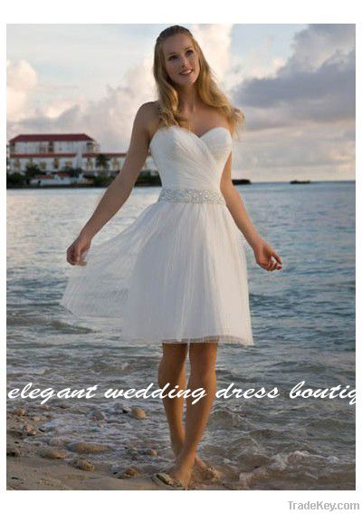 New Discount Beach Wedding Gown Bridal Dress in Stock Size6/8/10/12/14