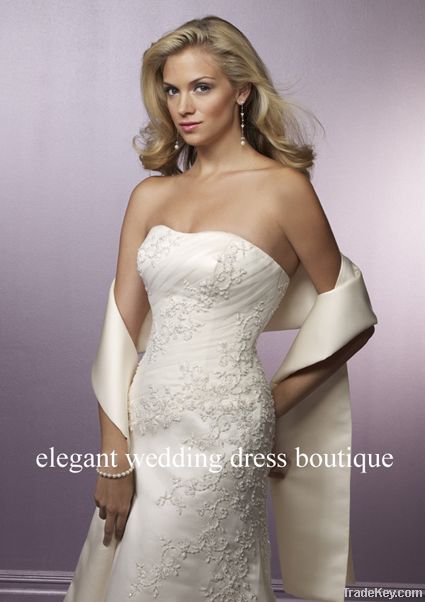 New Stock Cheap Satin Wedding Dress Bridal Dress Size 6/8/10/12/14+++