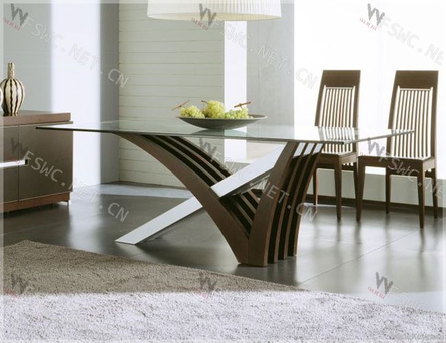 Modern Wood and Glass Dining TablesBT215