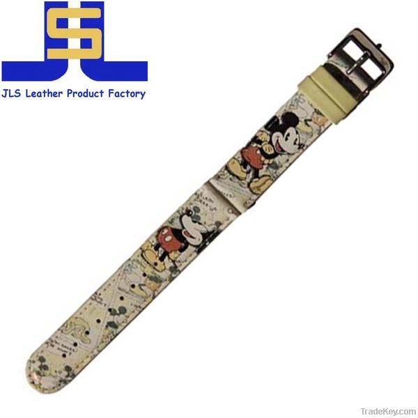 2012 new fashion Mickey Mouse PU leather watch band