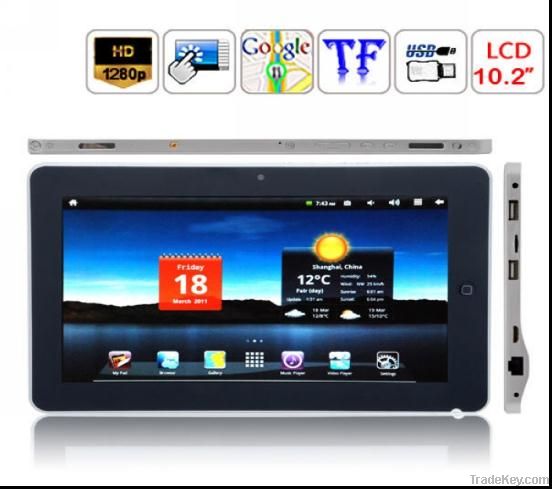 10.1 inch Android 2.2/2.3 Tablet PC with GPS 3G