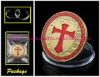 One Troy Oz Pure Gold Clad Knights Templar Coin