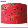 Chinese red printing fabric lamp shade