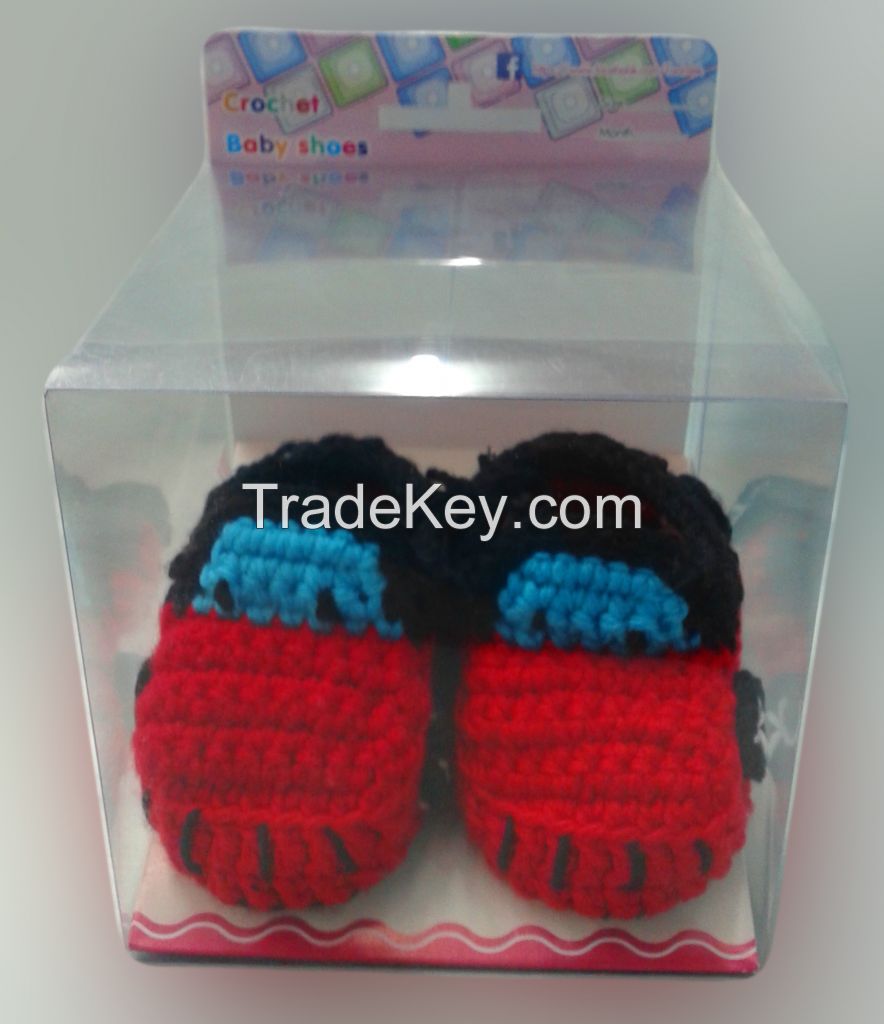 Hand crochet baby shoes wholesale cute handmade crochet knitting baby shoes flower crochet baby girl