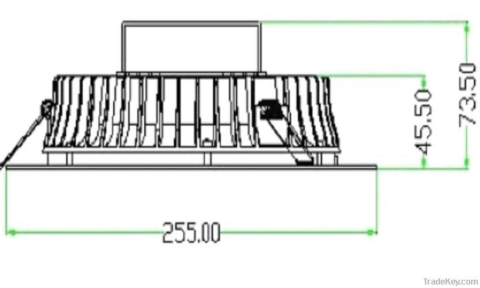 led down light 255mm diameter