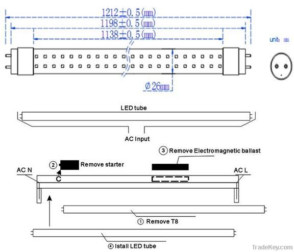 T8 led tube light