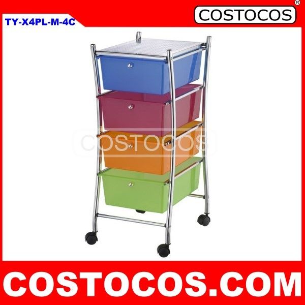 Multi-Color X-Frame 3 - Drawer Trolley (Storage Cart)