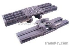 Side flex chains conveyor with low noise accumulation roller