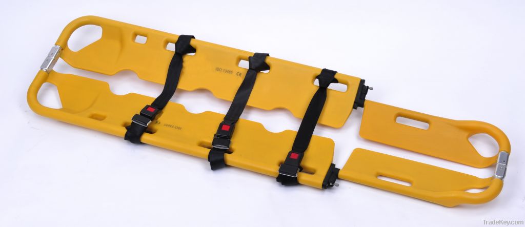 Emergency medical equipment plastic scoop stretcher