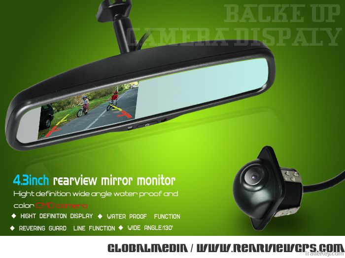 4.3 inch reverse camera monitor for Ford Chevrolet Renault Fiat Honda