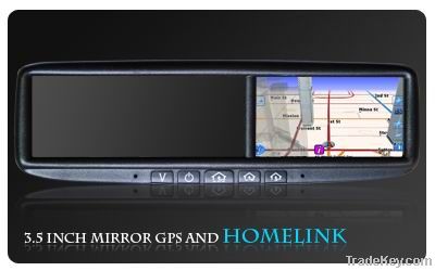 4.3 inch clip on rearview mirror gps navigation with bluetooth