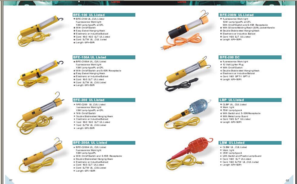 work light, trouble light , LEDlight, fluorescent light