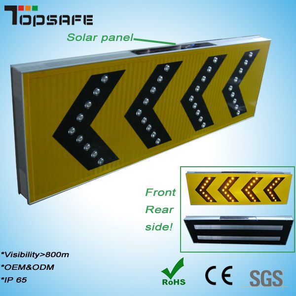 Aluminum Board Solar LED Safety Signs