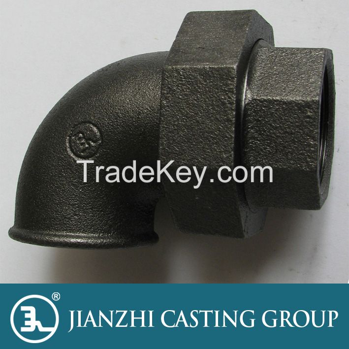 Black banded malleable iron pipe fittings AS Per Bs143