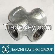 Hot dipped Galvanized casting iron pipe fittings with JianZhi Brand