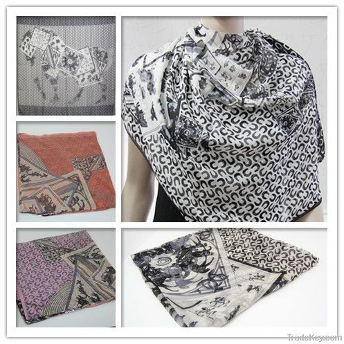 Exporter rectangle scarf--GEORGETTE/CHIFFON