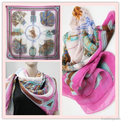 Exporter rectangle scarf--GEORGETTE/CHIFFON