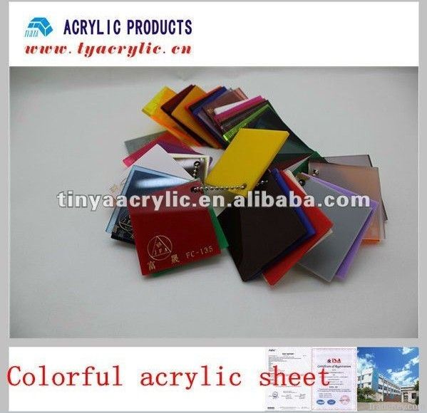 Colorful good quality cast acrylic sheet Language Option  French