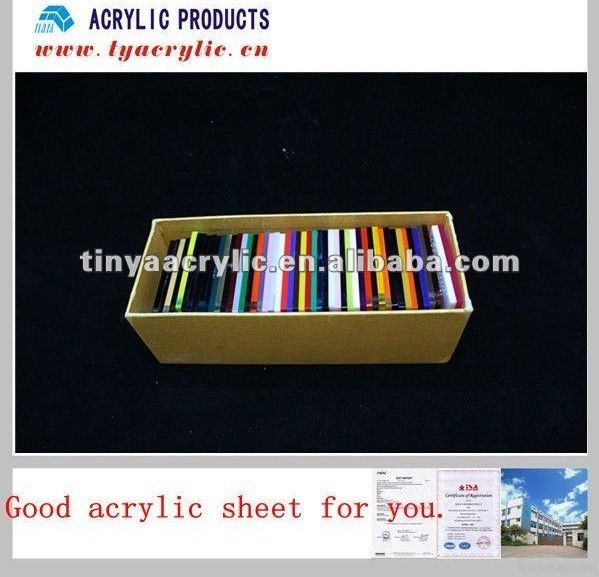 Colorful good quality cast acrylic sheet Language Option  French