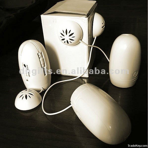 2012 newest egg shape mini portable vibration sticker speaker