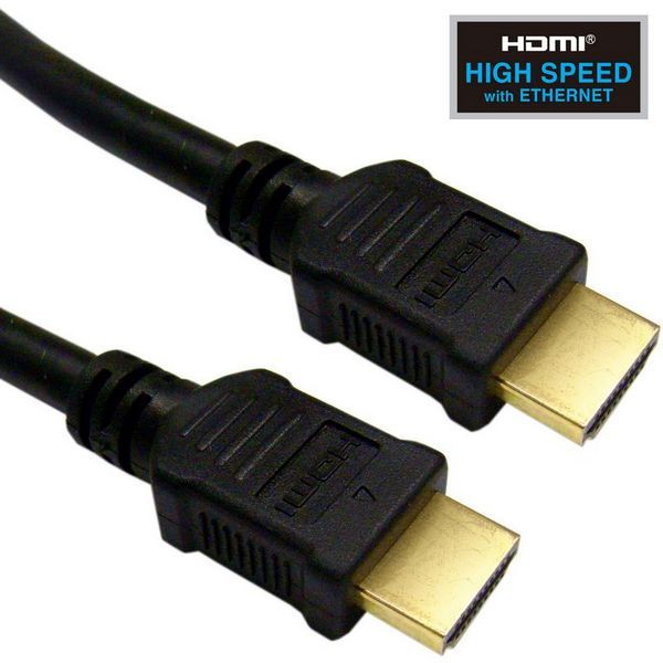 HDMI Cable, High Speed with Ethernet, HDMI Male, Inwall/CL2 rated, 1080p