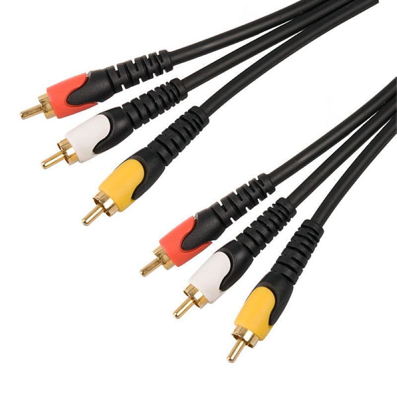 Double Color Molding Component Video Cable for DSS receivers, VCRs, PVRs, Camcorders and DVD players